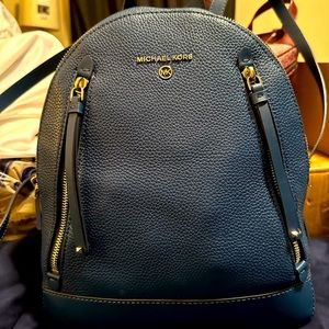 Navy Blue with Gold detailing Michael Kors Backpack